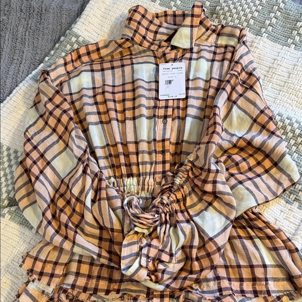 NWT Free People button up shirt - Picture 2 of 10